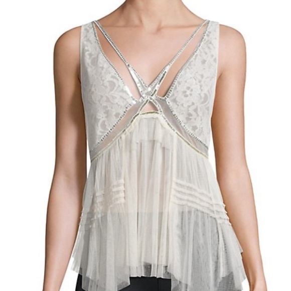Free people on the town embellished sequins tank - Picture 1 of 10